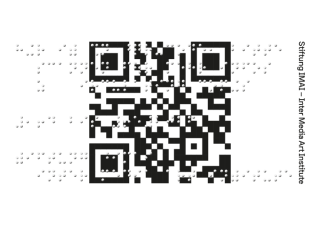 Broschürecover mit QR-Code und Brailleschrift