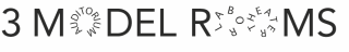 Textlogo der 3 Modell Räume