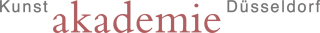 Zweizeiliges Logo Kunst - akademie - Düsseldorf